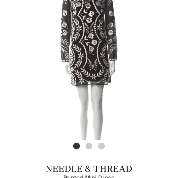 (Brand- Needle & Thread) Black and White Embroidered Formal Dress - Picture 5 of 5